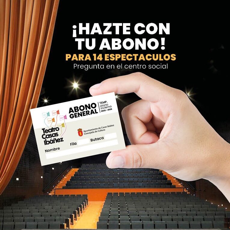 Teatro Casas Ibáñez ofrece abonos de espectáculos.