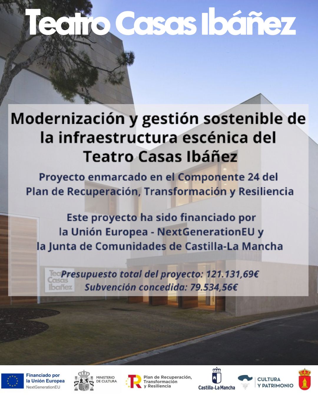 Teatro Casas Ibáñez, modernización infraestructura escénica.