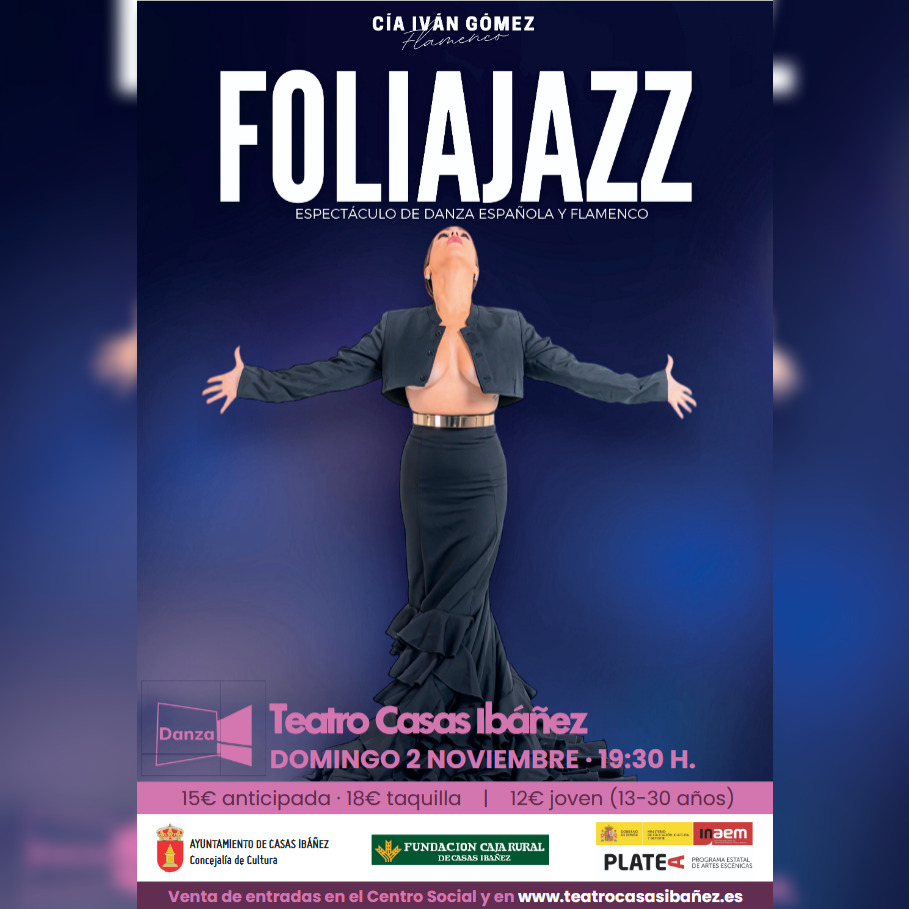 Cartel Foliajazz, espectáculo de danza y flamenco.