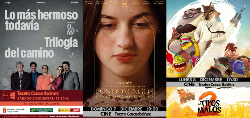 Carteles de cine en Teatro Casas Ibáñez.