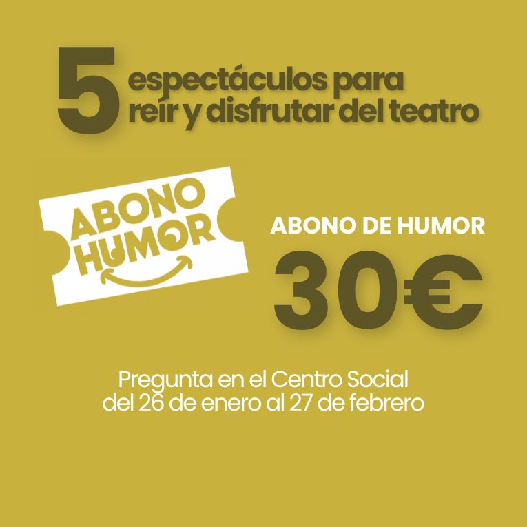 Abono de humor: cinco espectáculos por 30 euros.
