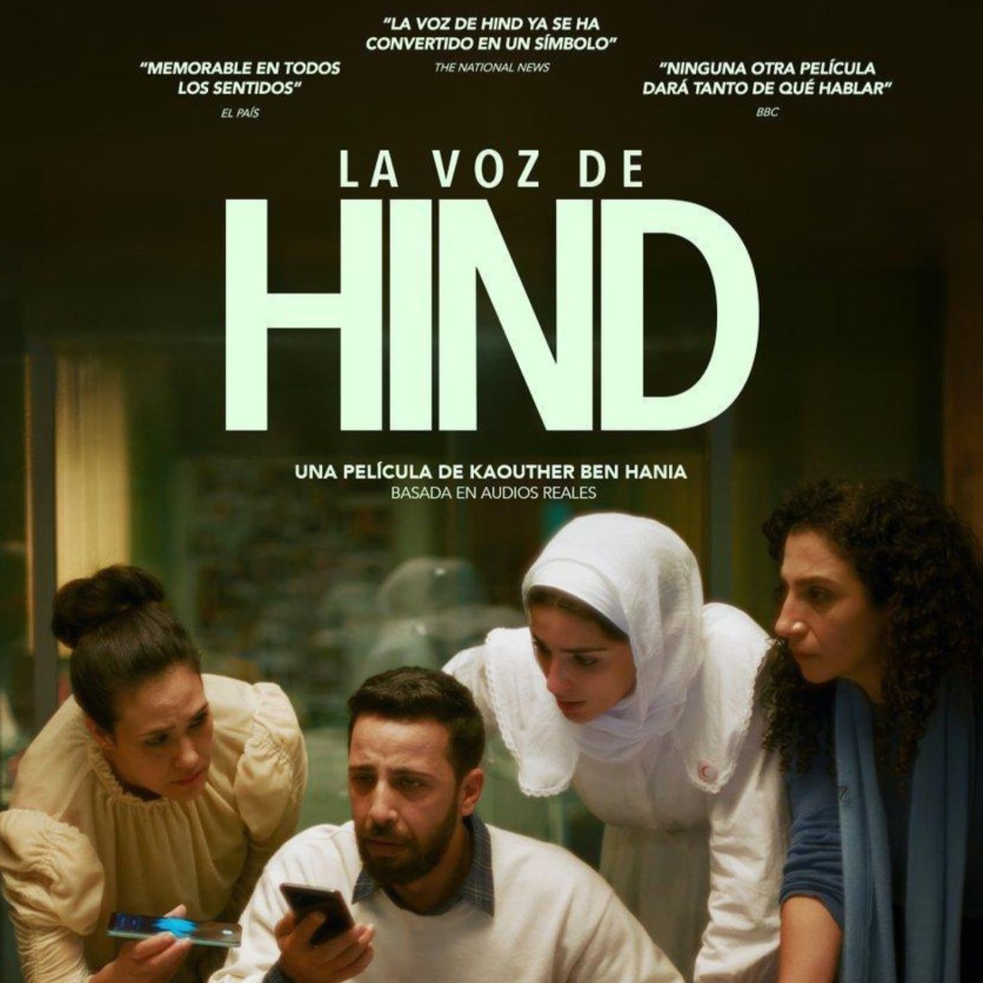 Cartel de La Voz de Hind, película.