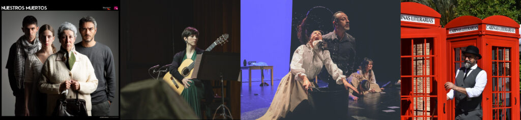 Collage de eventos culturales y teatrales diversos.