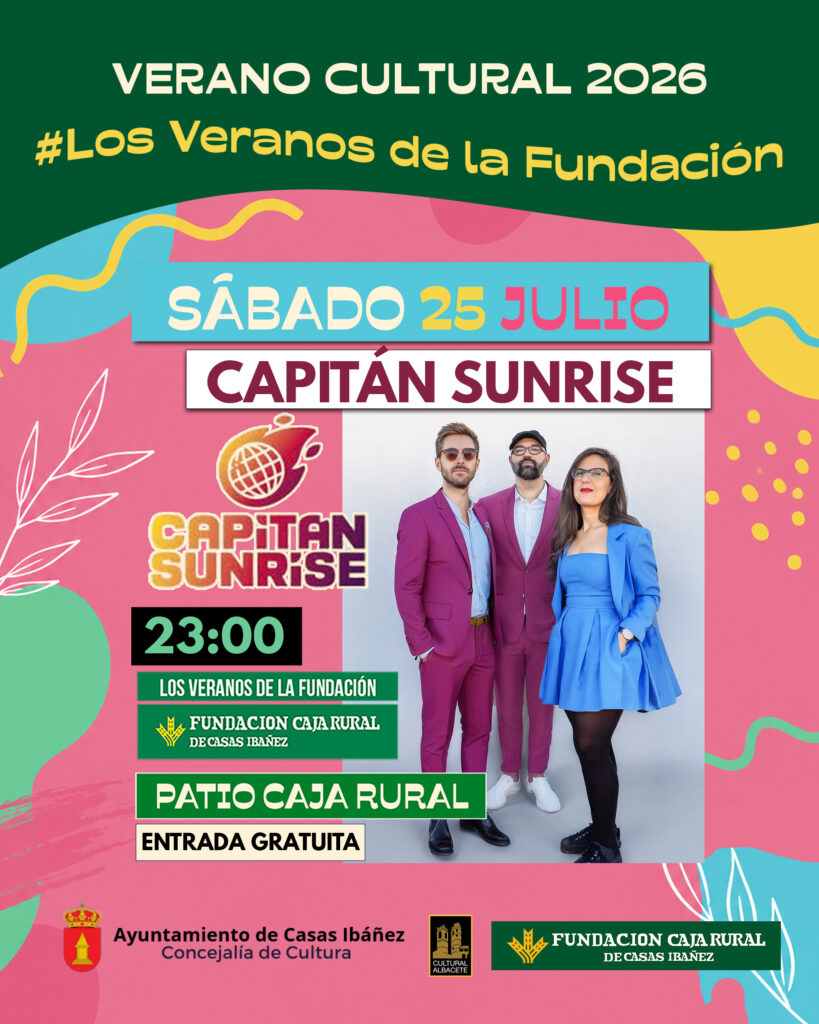 Cartel concierto Capitán Sunrise Verano Cultural 2026