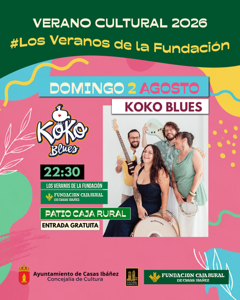 Cartel concierto Koko Blues Verano Cultural 2026