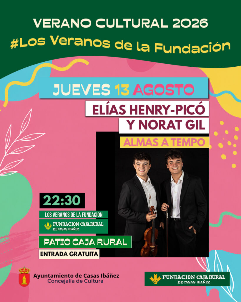 Cartel concierto Verano Cultural 2026 Casas Ibáñez
