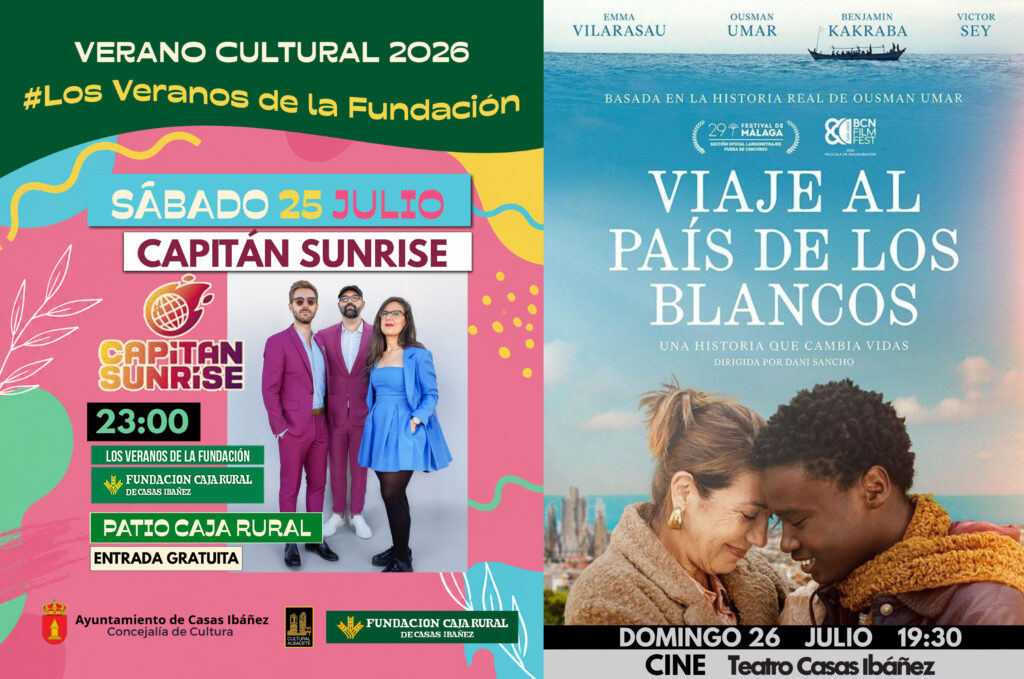 Cartel Verano Cultural 2026 con conciertos y cine