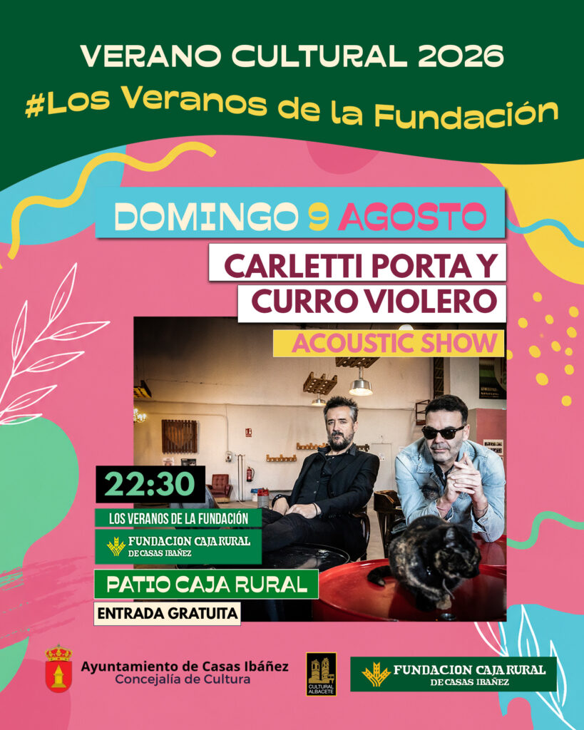 Cartel concierto acústico Verano Cultural 2026