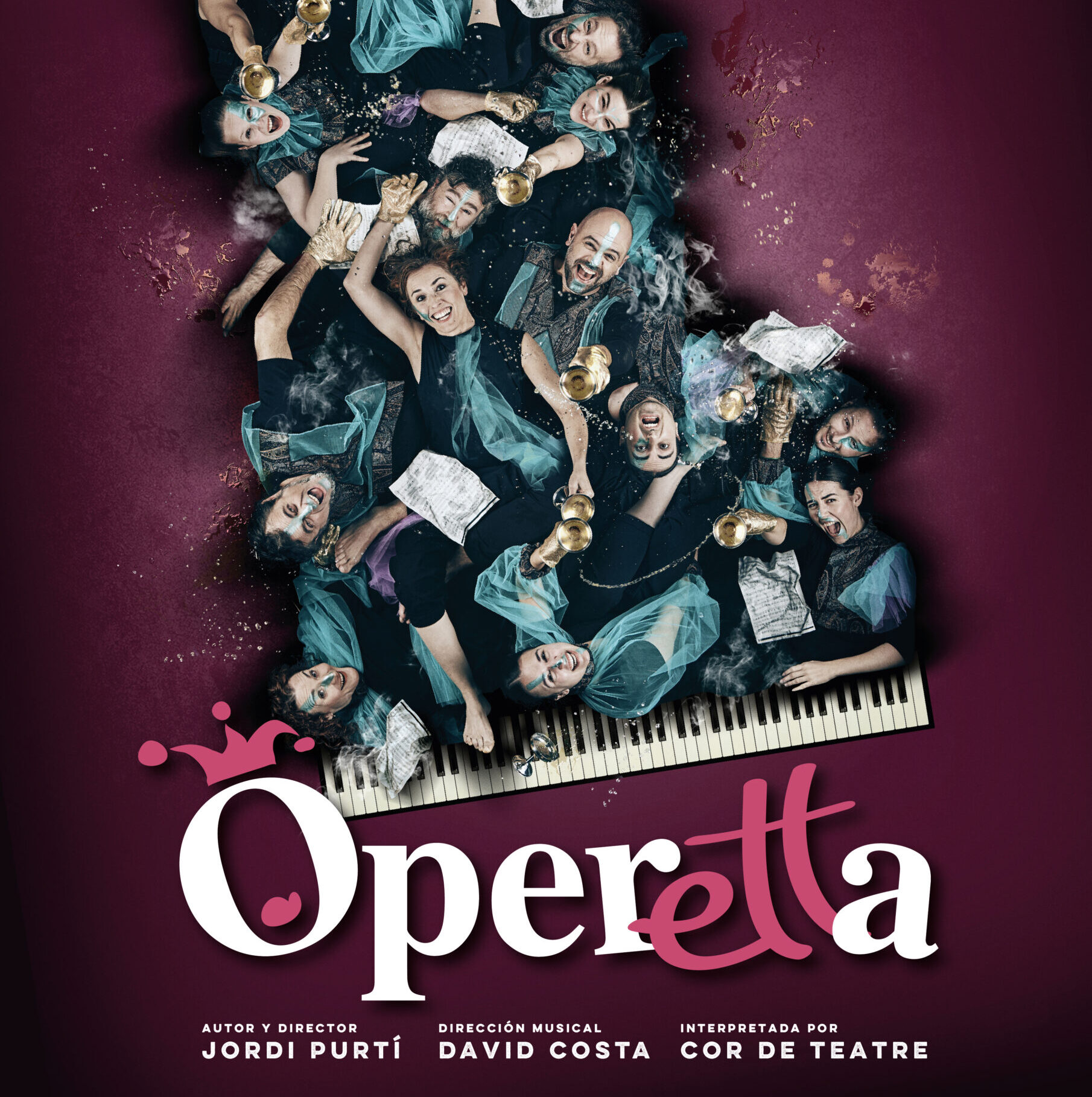 Cartel de Òpera amb Cor de Teatre alrededor de piano