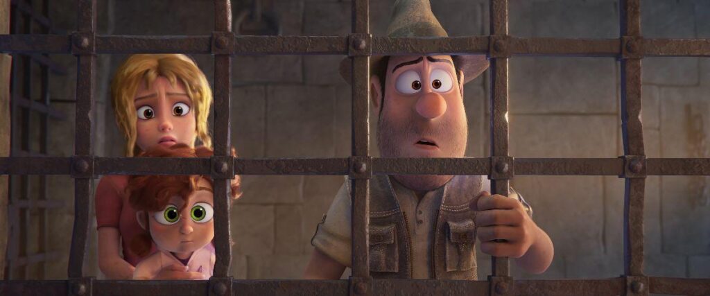 Familia animada observa preocupada tras rejas de prisión