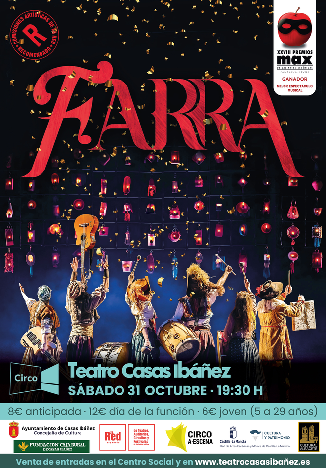 Cartel de Zarra en Teatro Casas Ibáñez